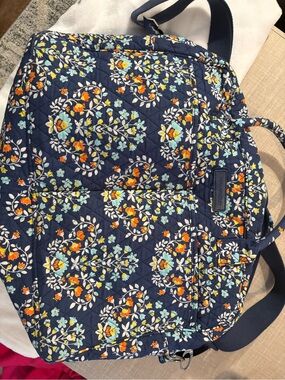 Vera Bradley Navy Floral Quilted Backpack
